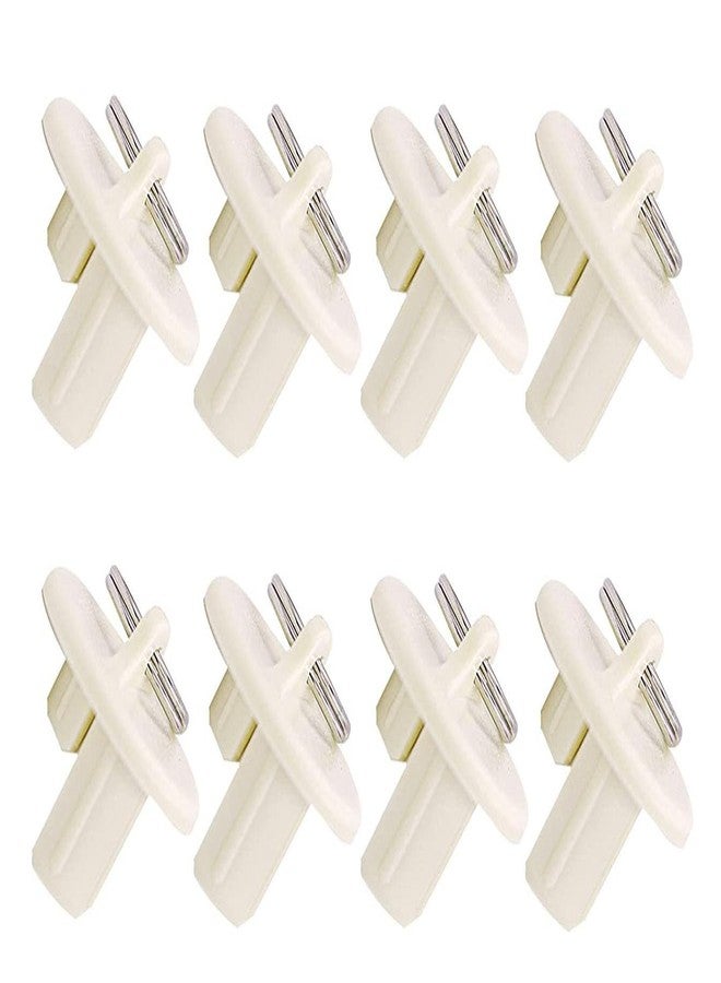 Forieru 8-Pack Blinds End Caps with Pull Rings - Durable Plastic Replacement End Caps for Roller Shades, Universal Fit Outdoor/Indoor Sun Shades & Window Blinds Accessories - Beige Cord Lock - Image 1